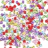 6*6mm multi-style mixed letter and number square acrylic beads for DIY jewelry accessories, bracelets, necklaces, and colorful beads details Picture